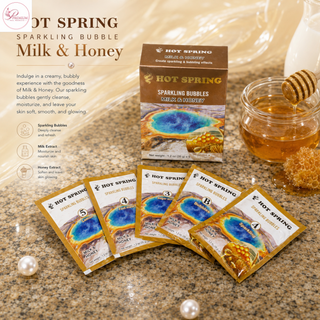 Hot Spring Sparkling Bubbles 5in1 Milk & Honey + Free Pedicure Liner
