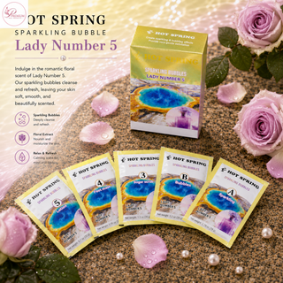 Hot Spring Sparkling Bubbles 5in1 Lady Number 5 + Free Pedicure Liner