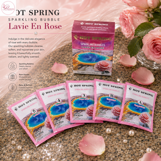 Hot Spring Sparkling Bubbles 5in1 Lavie En Rose + Free Pedicure Liner