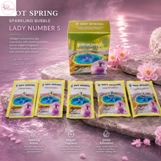 Hot Spring Sparkling Bubbles 5in1 Lady Number 5 + Free Pedicure Liner