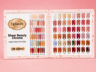 Qéline 21 - Sheer Beauty Chrome Collection 48Pcs