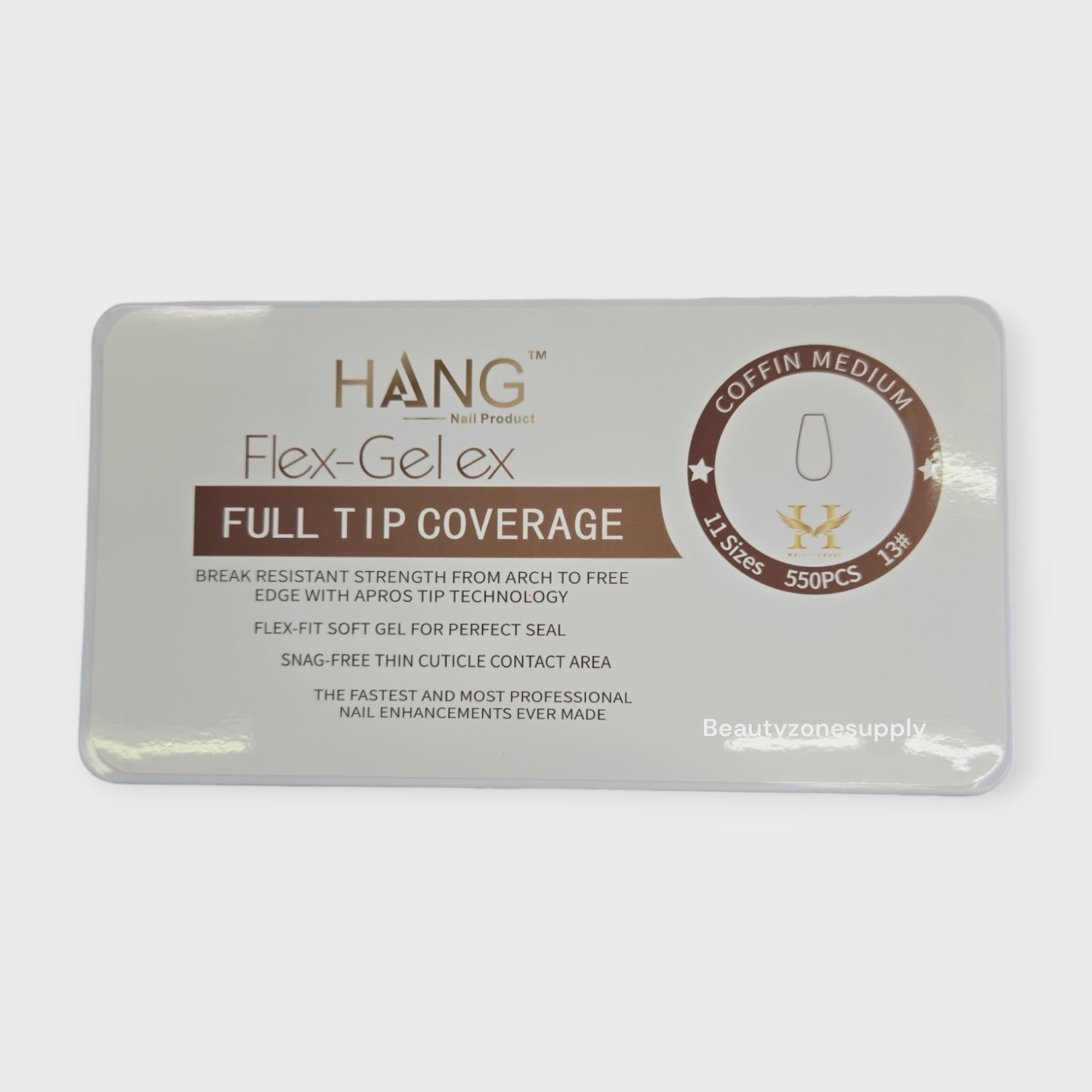 Hang Gel x Tips Coffin Medium 550 ct / 11 Size Sale