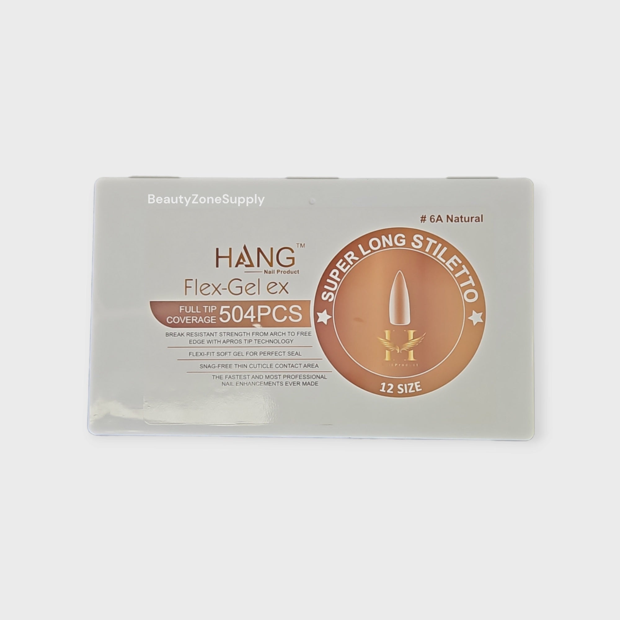 Hang Gel x Tips Stiletto Super Long 504 ct / 12 Size