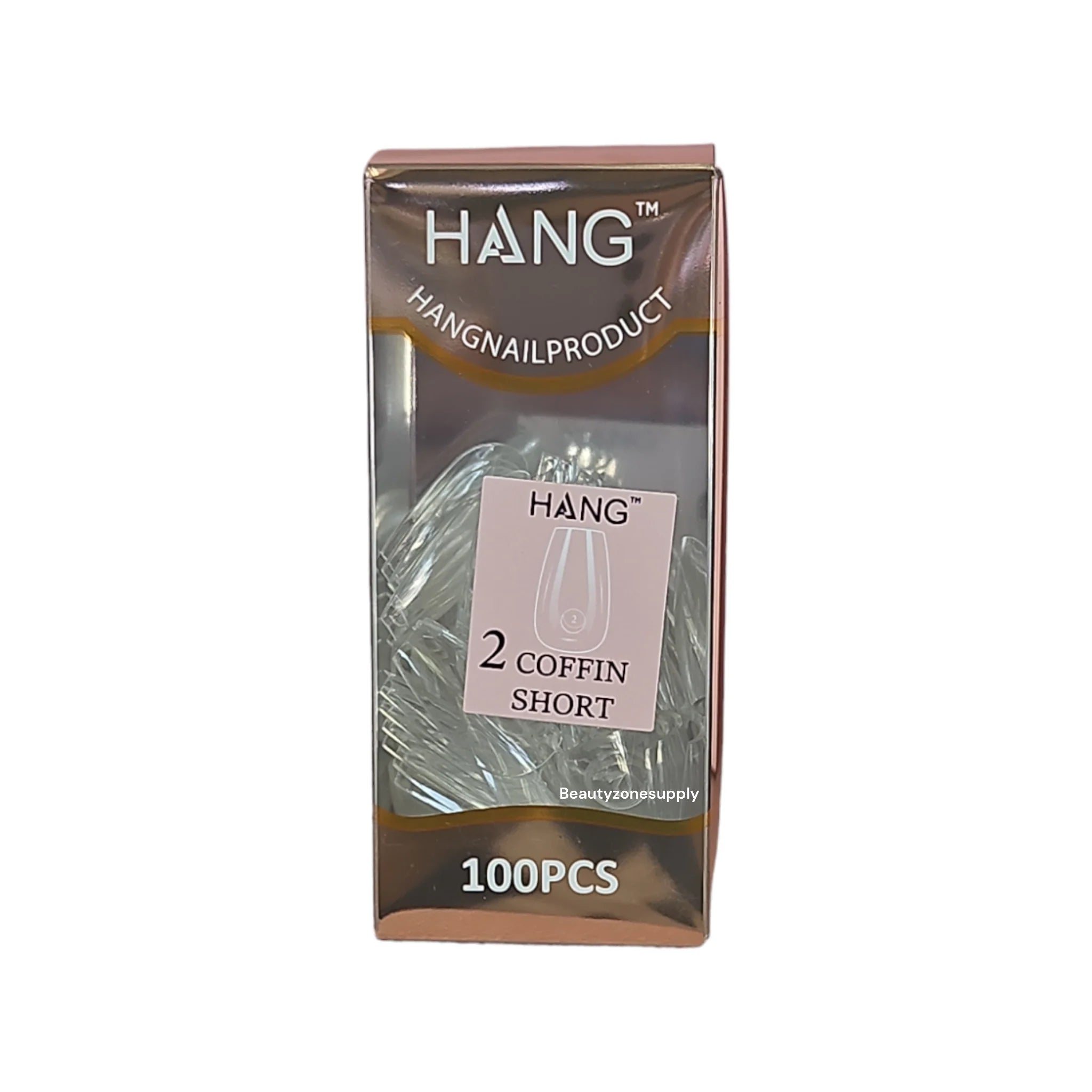 Hang Gel x Tips Premium 100 pc Refill Box Coffin Short