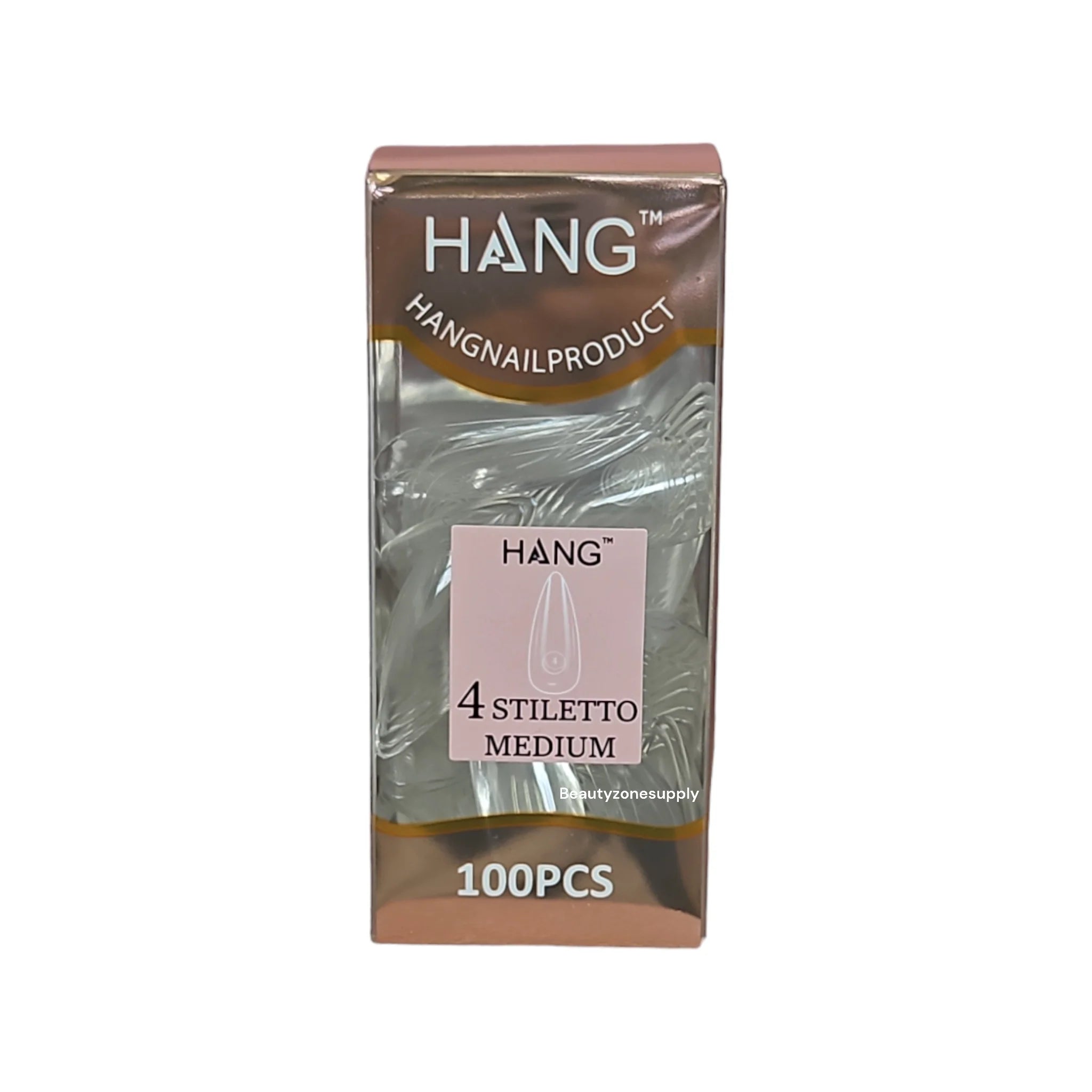 Hang Gel x Tips Premium 100 pc Refill Box Stiletto Medium