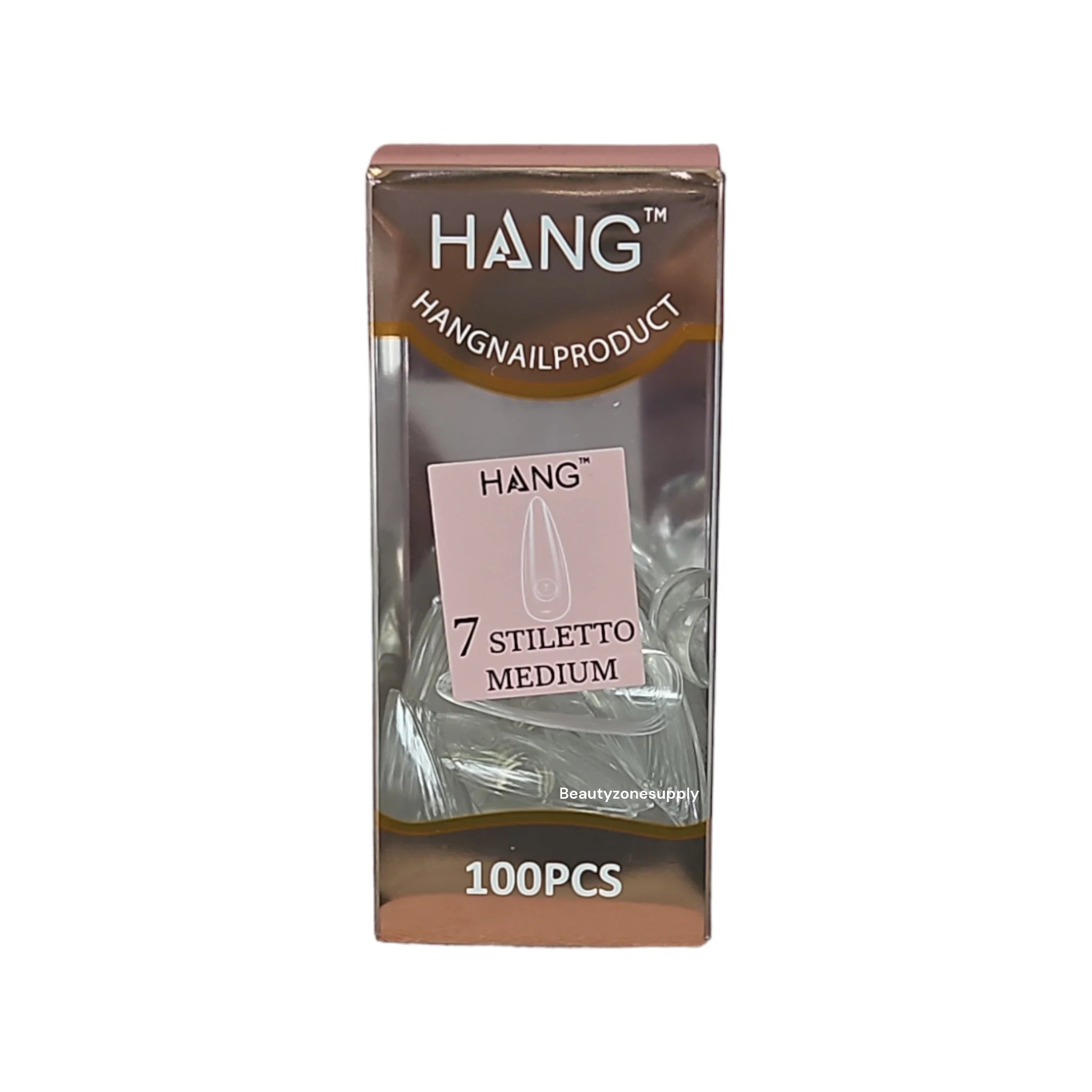 Hang Gel x Tips Premium 100 pc Refill Box Stiletto Medium