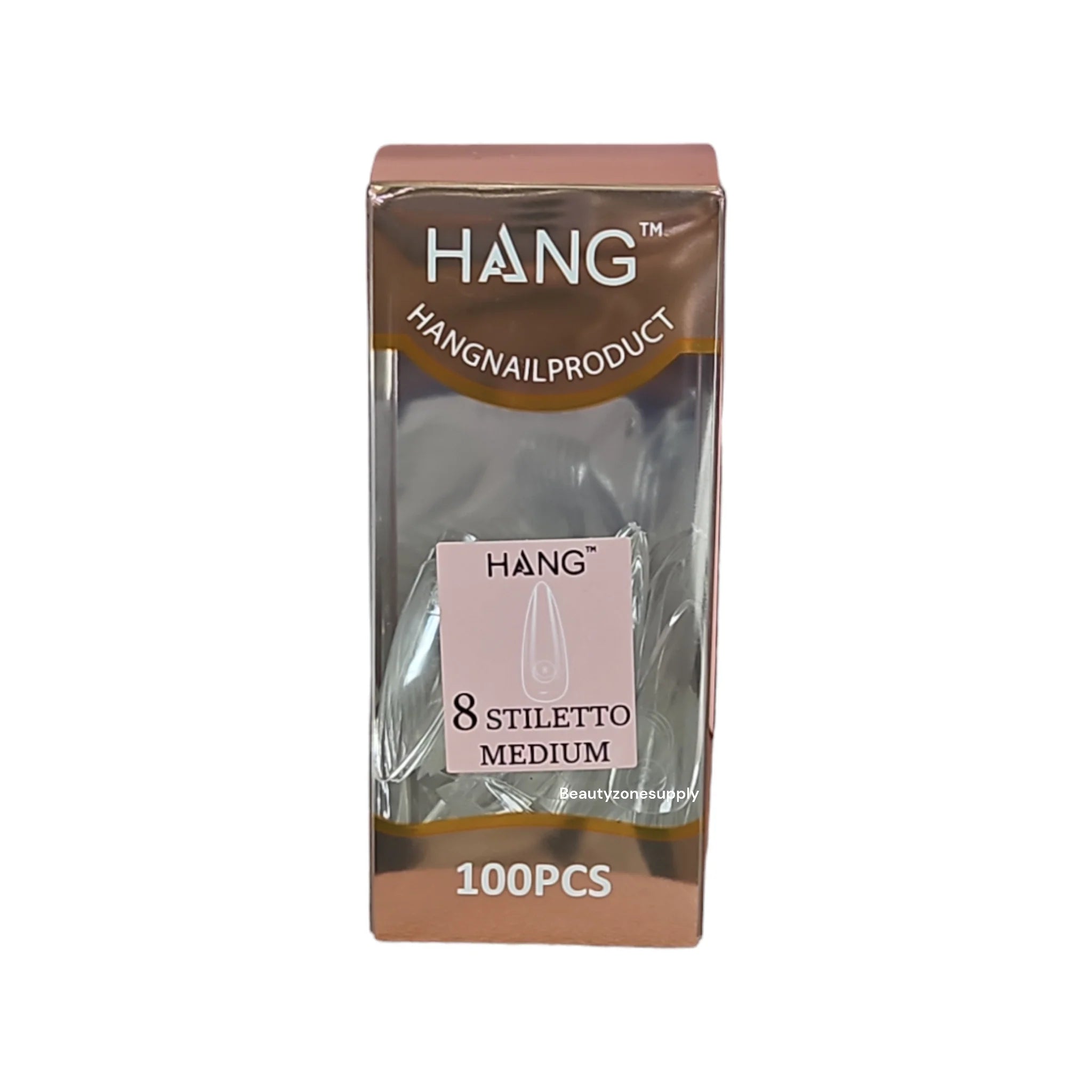 Hang Gel x Tips Premium 100 pc Refill Box Stiletto Medium