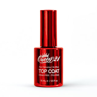 QUEEN 21 - New Top Coat - HEMA-FREE & TPO-FREE 15ml/0.5oz