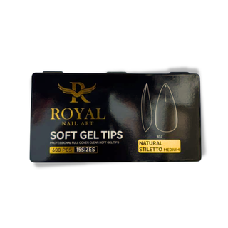 Royal Natural Stiletto Medium Soft Gel Tip