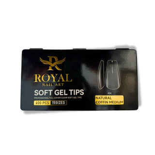 Royal Natural Coffin Medium Soft Gel Tip