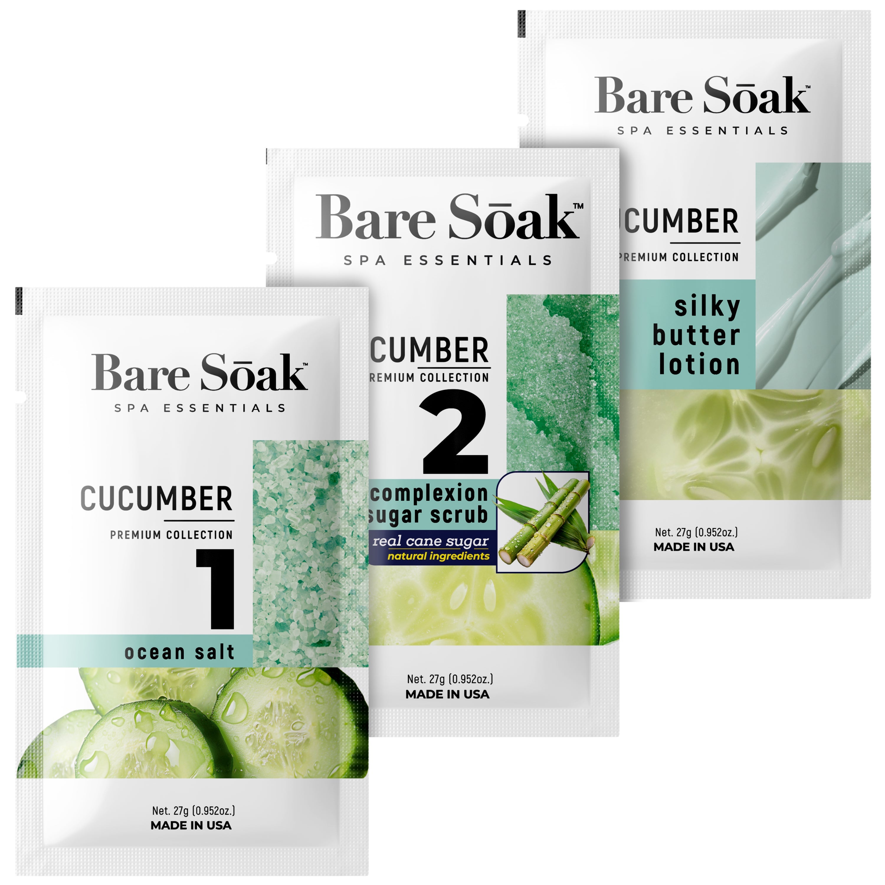 Bare Soak 3 Steps - Cucumber (95 kits)