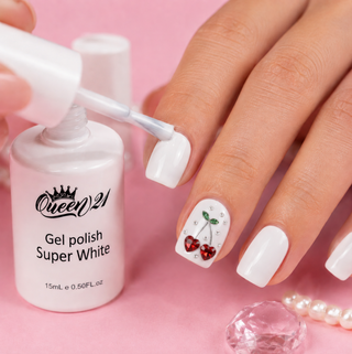 QUEEN 21 - Super White Gel Polish - 15ml/0.5oz