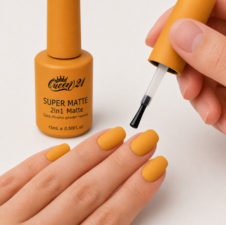 QUEEN 21 - Super Matte 2-in-1 Top Coat - 15ml/0.5oz