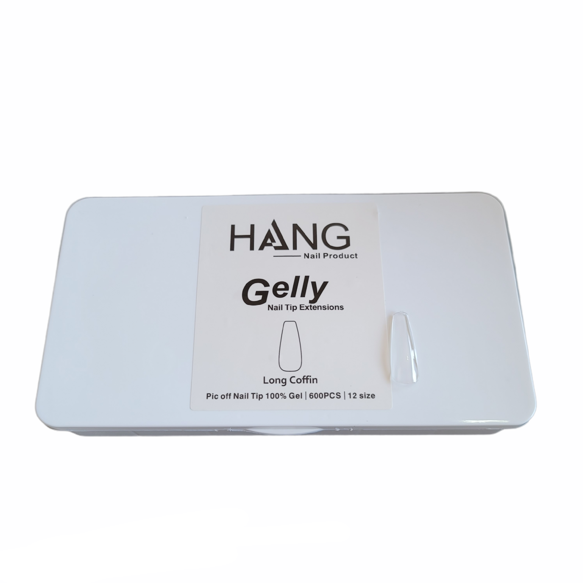 Hang Gel x Tips Coffin Long 600 ct / 12 Size 50945